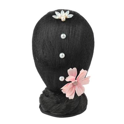 古风民族舞蹈发饰古装汉服假发演出发髻发包古典舞艺考生头饰套装