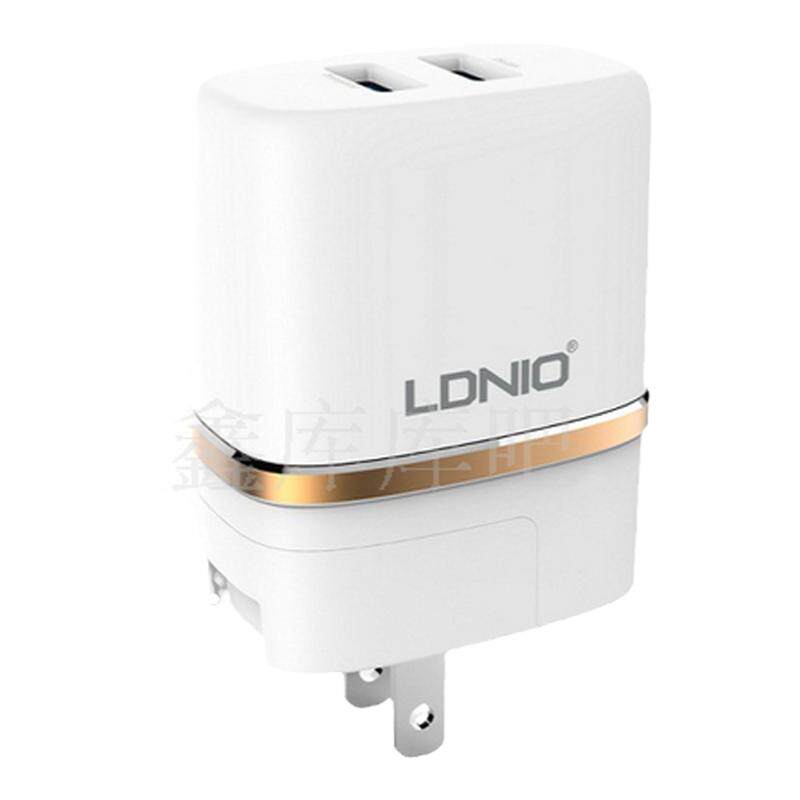 LDNIO 5V2.4A又口usb充电器欧洲欧式美规二脚插头 旅行手机充电头