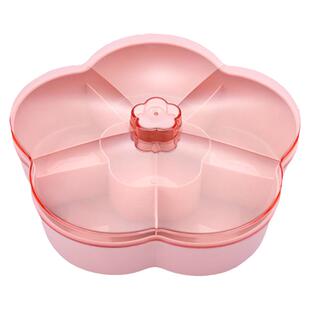 创意糖果盒瓜子盘过年水果盘客厅家用干果盘分格带盖零食收纳盒