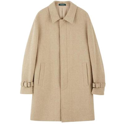 柏品中长款纯羊毛大衣