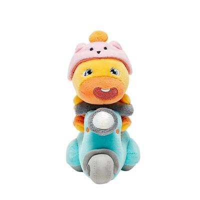 三福水豚噜噜IP骑摩托噜噜公仔13cm 趣味毛绒玩具玩偶851157