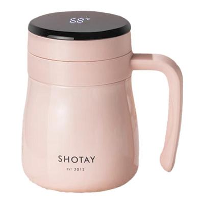 尚泰保温杯2025新款女士手把办公杯温度显示泡茶杯冬天送礼保温杯