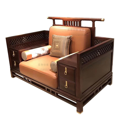 新中式沙发组合实木现代别墅客厅