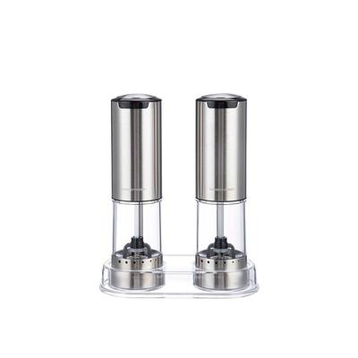 【自营】霜山黑胡椒海盐电动研磨器自动调料罐不锈钢香料研磨瓶