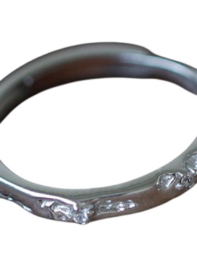 设计感小众足银999男女锆石戒指