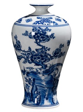 景德镇陶瓷花瓶明清古典手绘客厅
