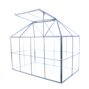 北欧简约几何顶开口玻璃房子罩摆件花房咖啡客厅家居装饰工艺礼品