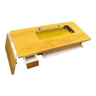 老式飞人缝纫机家用蝴蝶牌台板西湖脚踩面板上海蜜蜂牌实木台面板