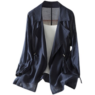 IHIMI天丝薄款防晒开衫2026夏季新款上衣设计感遮阳衬衫外套女士