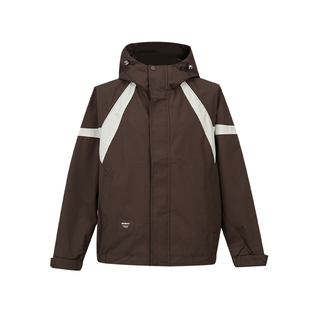 男士连帽夹克2025秋季新款潮流宽松休闲时尚舒适撞色冲锋衣外套