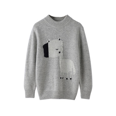 雯弥加厚儿童100%纯羊毛衫