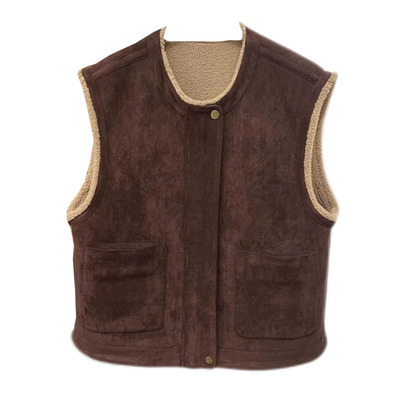 马甲韩版时髦双面穿马夹