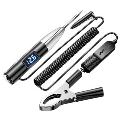汽车测电笔12V24V多功能测断线数显电工车用感应试电笔电路维修