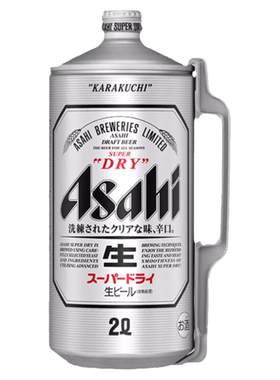 【朝日】日本原装进口2L*6桶超爽生啤大桶装整箱畅饮精酿黄啤酒