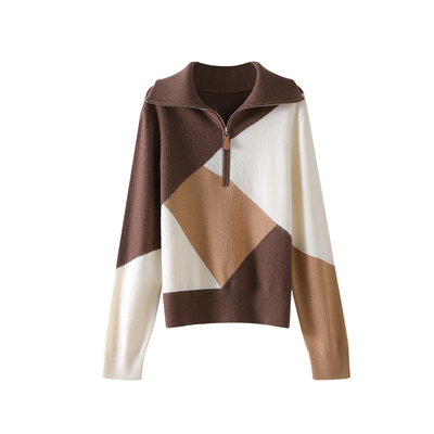 【几何拼色针织】OSA慵懒感毛衣