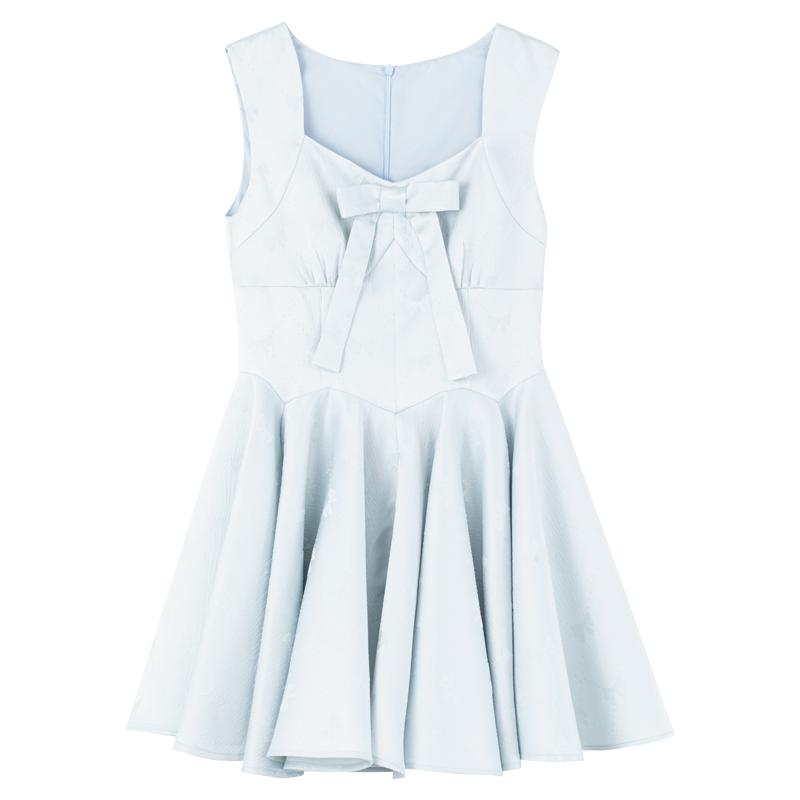 KEIKO夏季显瘦蝴蝶结礼服连衣裙