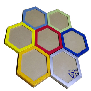 六边形六角相框现代简约高树脂菱形异形原木色照片墙装饰画框定制