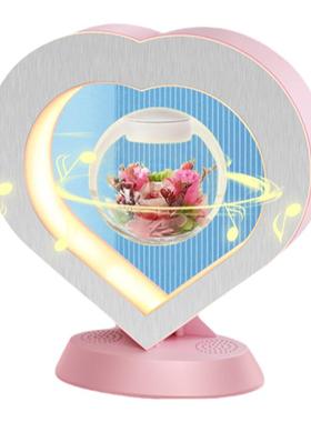 磁悬浮永生花礼盒智能AI蓝牙音响