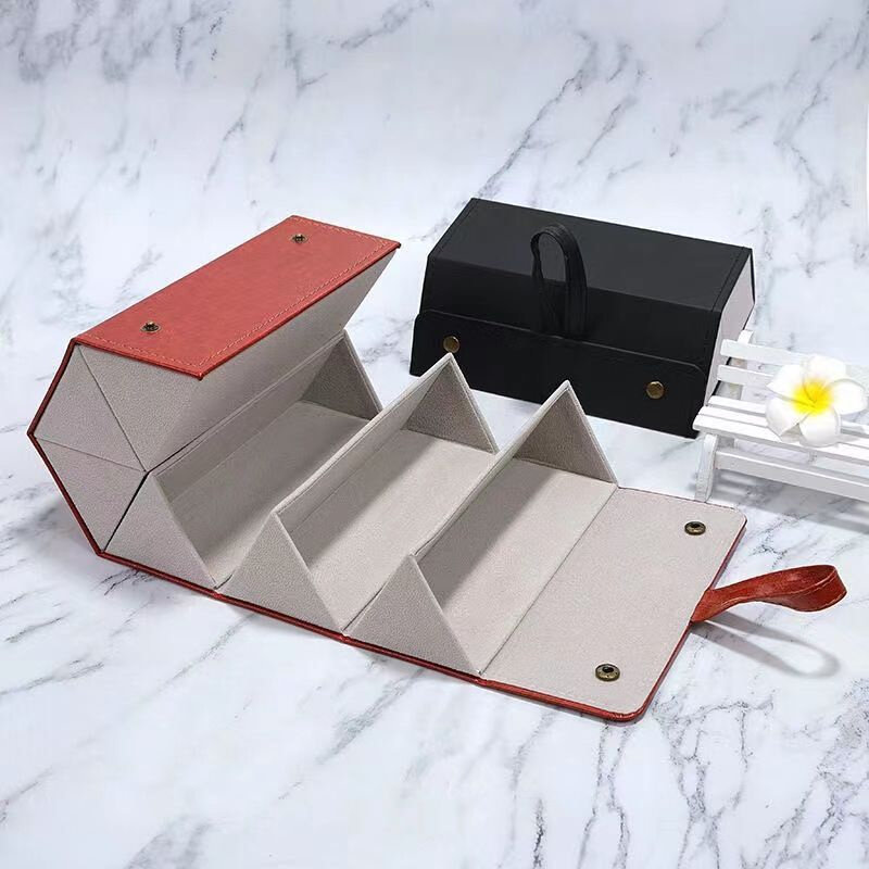 直供新款多格眼镜收纳盒简约近视眼镜挂包便携大容量墨镜折叠盒