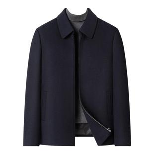 全羊毛呢大衣男士短款翻领基础大众呢子2025新款秋冬高端男装外套