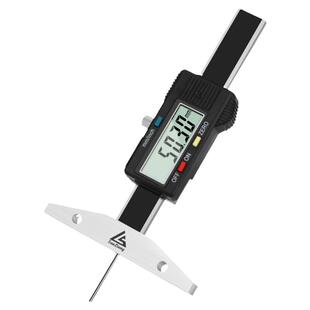 日本三量细杆数显深度尺深孔带表沟槽测量仪0-50 150mm高精测量