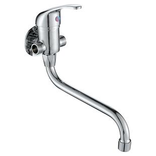 黄铜铜主体明装小厨宝厨房冷热水龙头水槽洗菜挂墙壁式贴墙混水阀