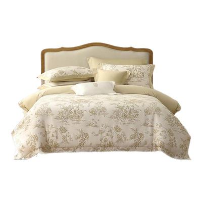 水星家纺全棉四件套60支长绒棉