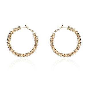 日韩个性夸张耳圈超仙时尚金属大圈圈潮人s925银针时尚蹦迪耳环女