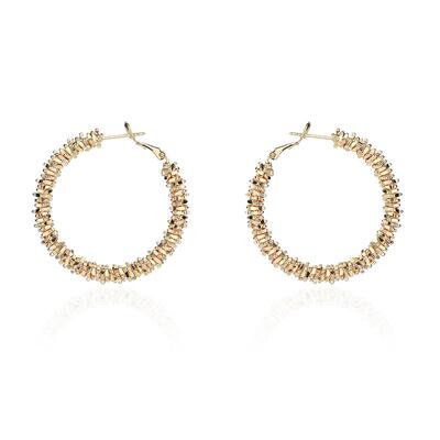 日韩个性夸张耳圈超仙时尚金属大圈圈潮人s925银针时尚蹦迪耳环女