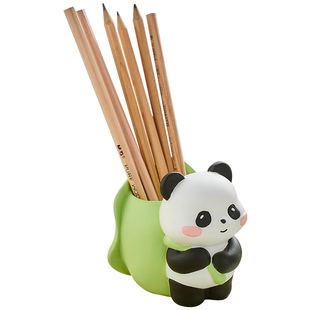 熊猫周边文创笔筒创意可爱桌面办公室摆件儿童男孩女生教师节礼物