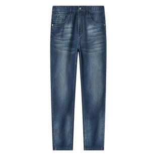 [空气牛仔专业版]九牧王牛仔裤男款25夏新款直筒修身弹力休闲长裤