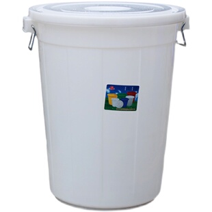 塑料加厚家用储水桶熟料食品级发酵桶100L腌菜酿酒圆形桶大白桶