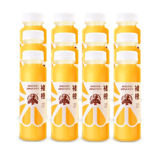 褚橙100%NFC鲜榨橙汁网红果汁饮料245ml*12瓶