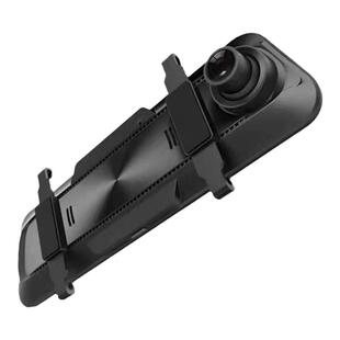 汽车载10寸全屏触摸后视镜显示器超高清前后二路行车记录仪带声控