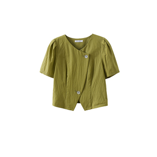 【到手99元】邂逅夏日 设计感短袖宽松衬衫套装上衣长裙连衣裙女