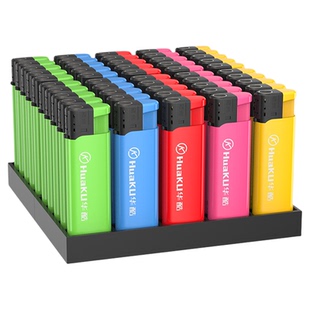 华酷防风打火机50支一整盒普通家用定制订做刻印字广告批发一次性