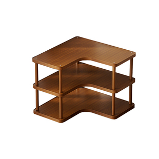 桌面转角置物架宿舍办公室工位桌上三角整理架小型墙角杯子收纳架