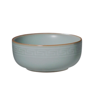 汝窑主人杯陶瓷茶杯个人专用单杯景德镇手工复古青瓷如意杯礼盒装