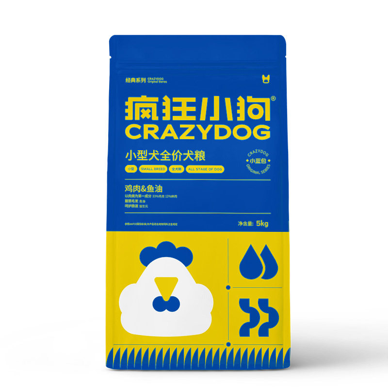 疯狂小狗小蓝包狗粮泰迪幼犬比熊柯基柴犬小型成犬旗舰店官方正品