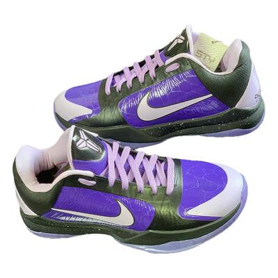 STY定制Nike Kobe5 ZK5科比5 X光万圣节紫色耐克篮球鞋浓眉哥上脚