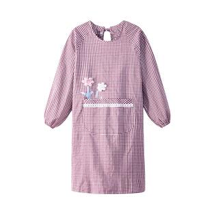 加厚棉布小花长袖罩衣围裙家用厨房做饭女时尚上班防污耐脏工作服