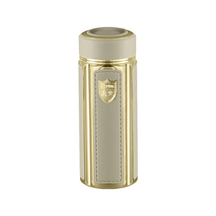 正品皮纹保温杯车载水杯升级款二代316不锈钢保温杯银离子四方杯