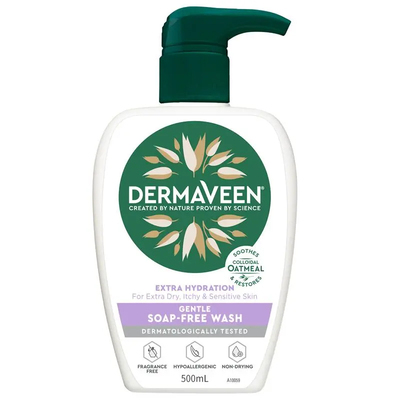 DermaVeen日常保湿补水无皂沐浴露清洁肌肤无泡燕麦止痒沐浴乳液