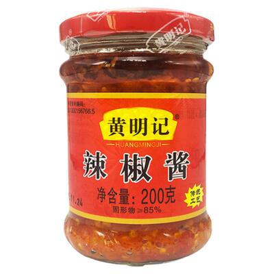 潮汕特产黄明记辣椒酱罐装火锅酱