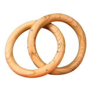 乾坤圈桃木手把件镯子法器随身朱砂整料手镯阴阳环手环实木新中式