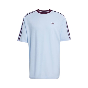 adidas阿迪达斯三叶草棉质运动圆领上衣26春新款男短袖T恤 HZ3831