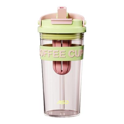 爱仕达吸管杯2025新款水杯泡茶夏季女生高颜值便携成人塑料杯子