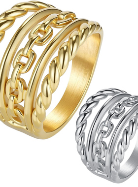 欧美手饰品小号6号情侣对戒ring