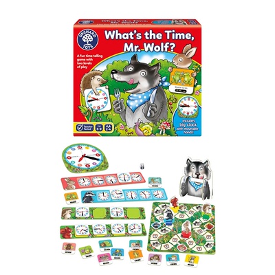 快慢狐英国老狼老狼几点了训练儿童认识时间早教桌游益智玩具4岁+