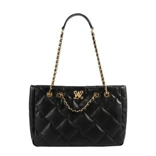 万里马油蜡牛皮菱格链条托特包包女大容量真皮子母单肩包简约轻奢